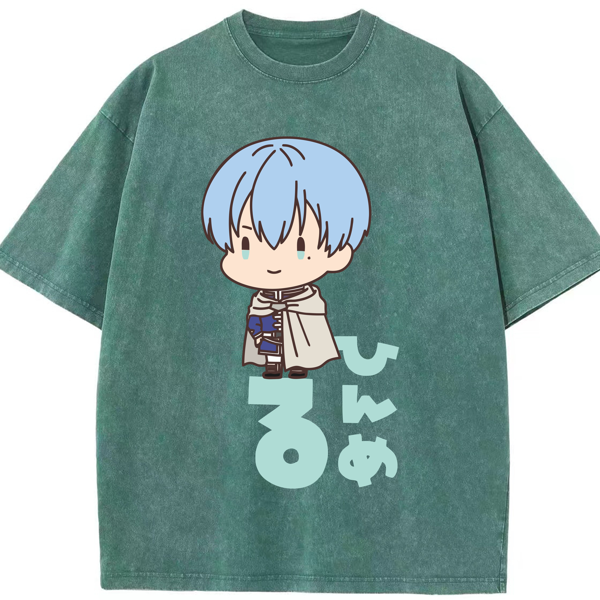 （画像用） 葬送のフリーレン Frieren 綿100% ヴィンテージ風 半袖Tシャツ（フロントプリント）